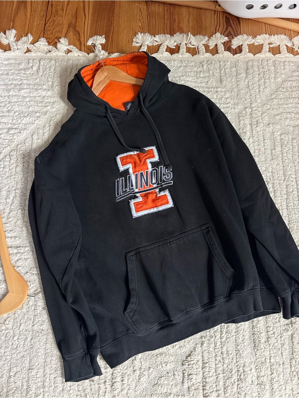 Black & Orange Illinois Pullover Hoodie